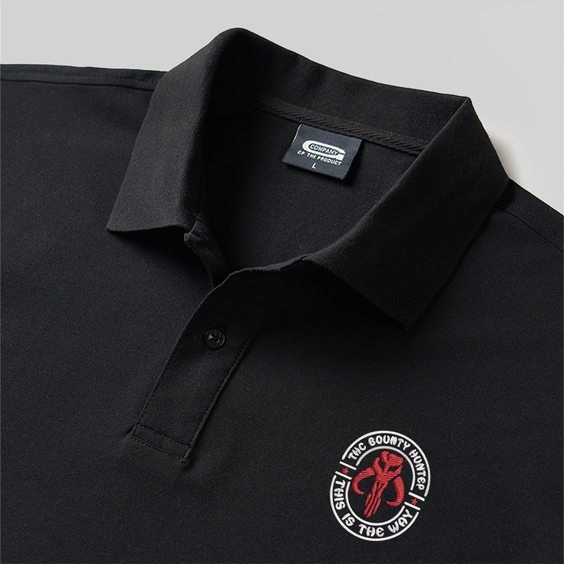 Bounty Hunter Badge Geek Embroidered Polo Shirts