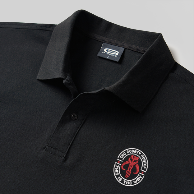 Bounty Hunter Badge Geek Embroidered Polo Shirts