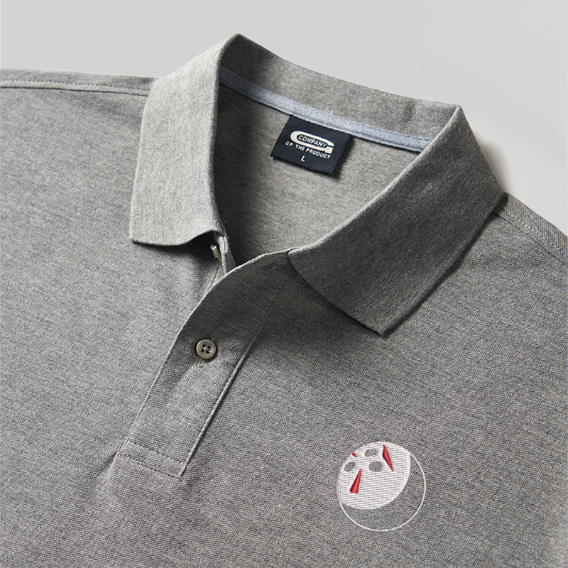 Jason Mask Geek Embroidered Polo Shirts