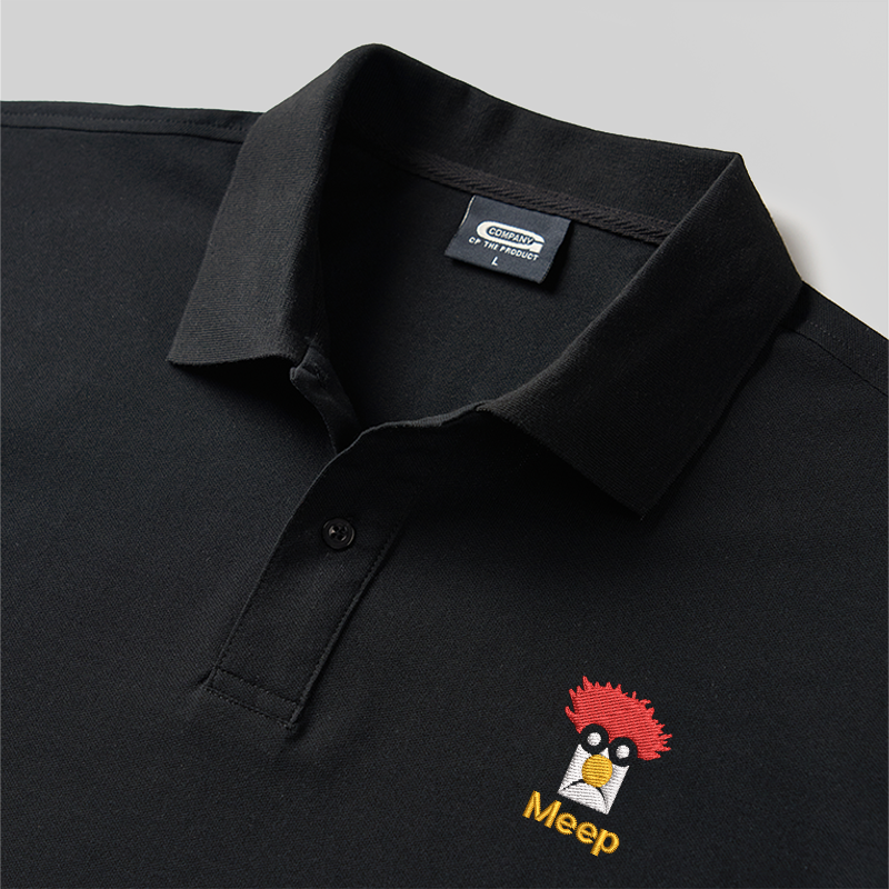 Meep Geek Embroidered Polo Shirts