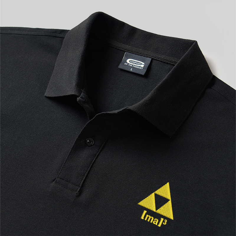The Golden Triforce Geek Embroidered Polo Shirts