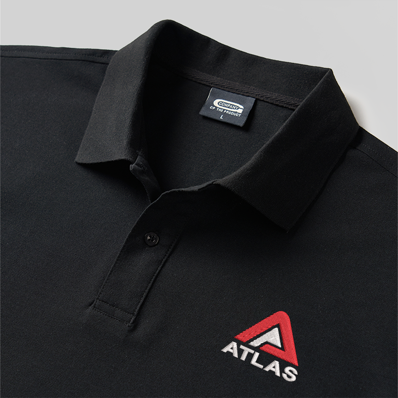 ATLAS Geek Embroidered Polo Shirts
