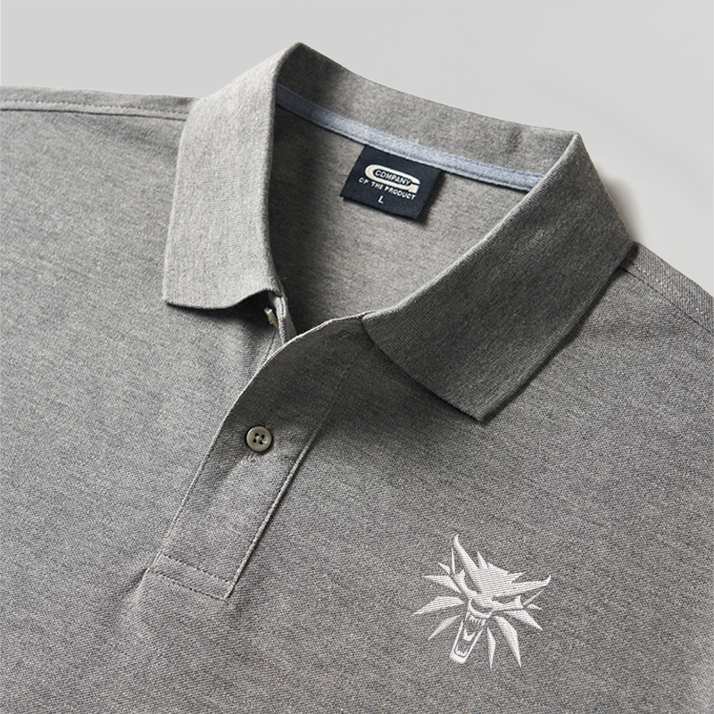 Geralt of Rivia Geek Embroidered Polo Shirts