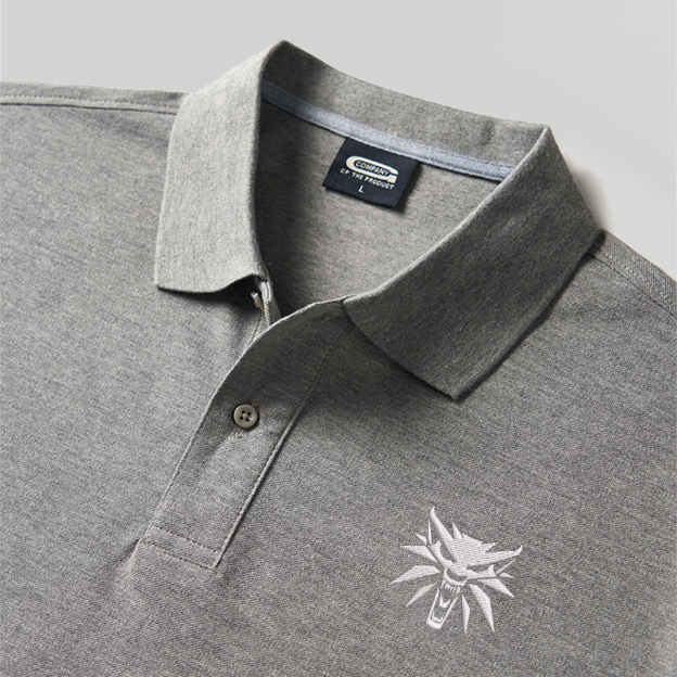 Geralt of Rivia Geek Embroidered Polo Shirts