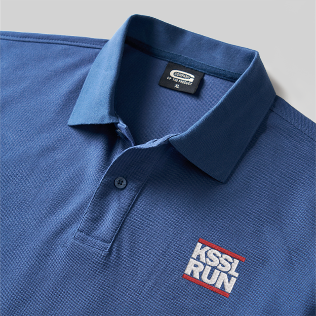 KSSL RUN Geek Embroidered Polo Shirts