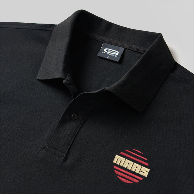 Mars Geek Embroidered Polo Shirts