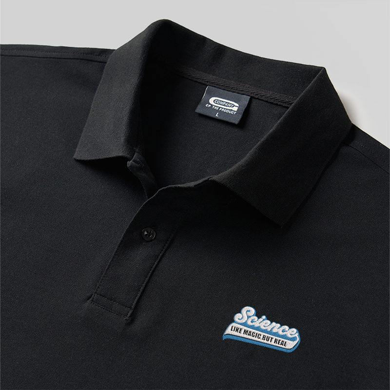 Science Like Magic Geek Embroidered Polo Shirt