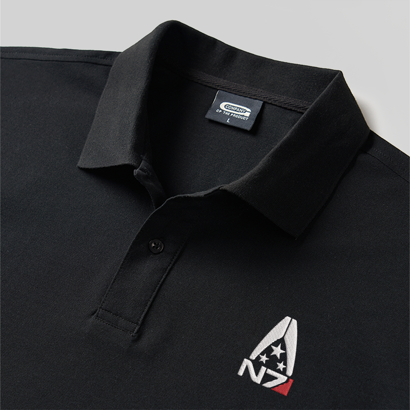 N7 Geek Embroidered Polo Shirts
