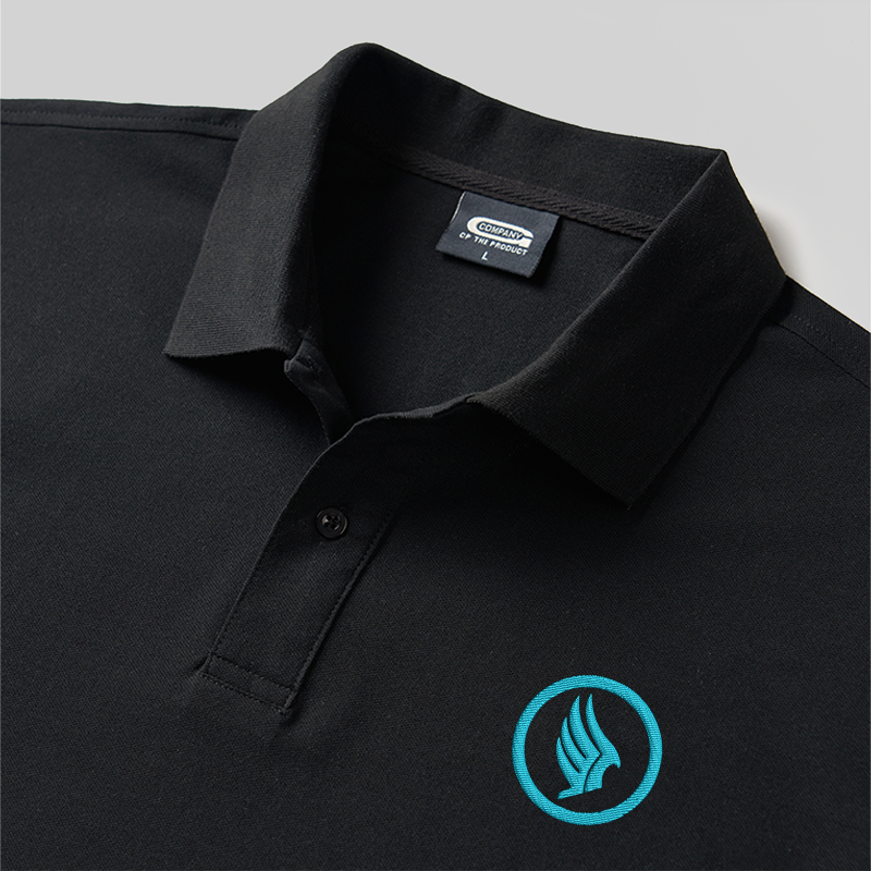 Wings of Freedom Geek Embroidered Polo Shirts