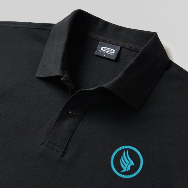 Wings of Freedom Geek Embroidered Polo Shirts