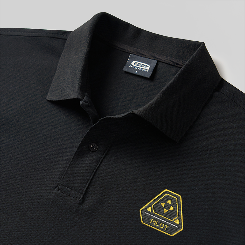 Pilot (Alien) Geek Embroidered Polo Shirts
