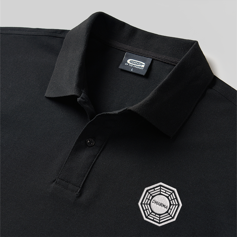 Dharma Initiative Geek Embroidered Polo Shirts