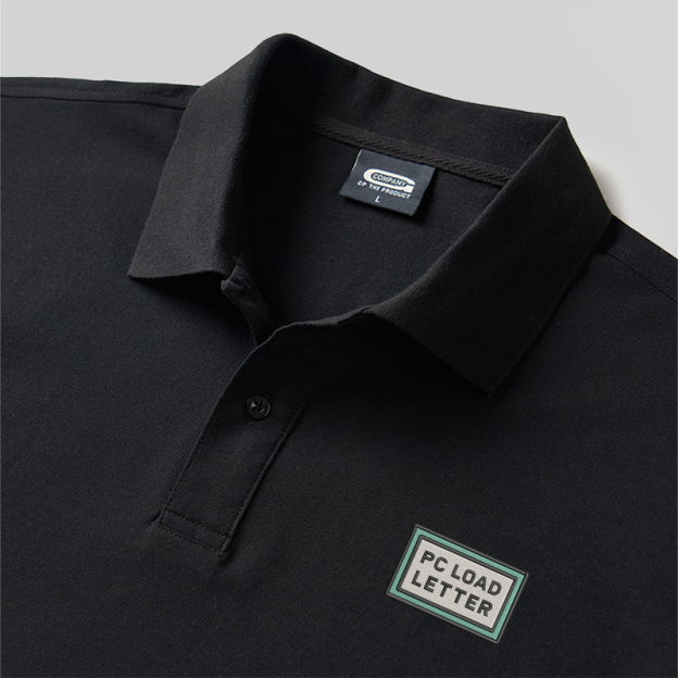 PC LOAD LETTER Geek Embroidered Polo Shirts