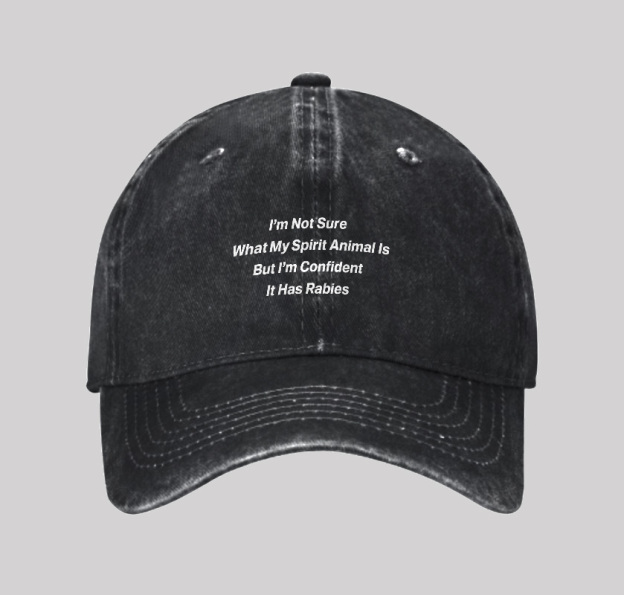 Im Not Sure What My Spirit Animal Is Geek Washed Vintage Baseball Cap