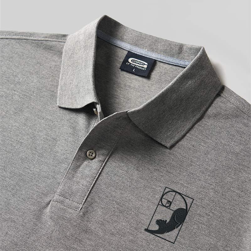Fibonacci's Cat Geek Embroidered Polo Shirts