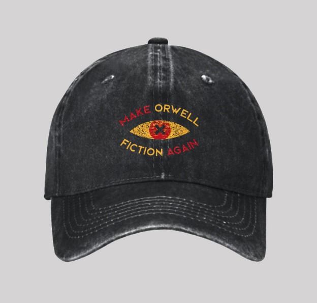 Make Orwell fiction again Geek Washed Vintage Baseball Cap