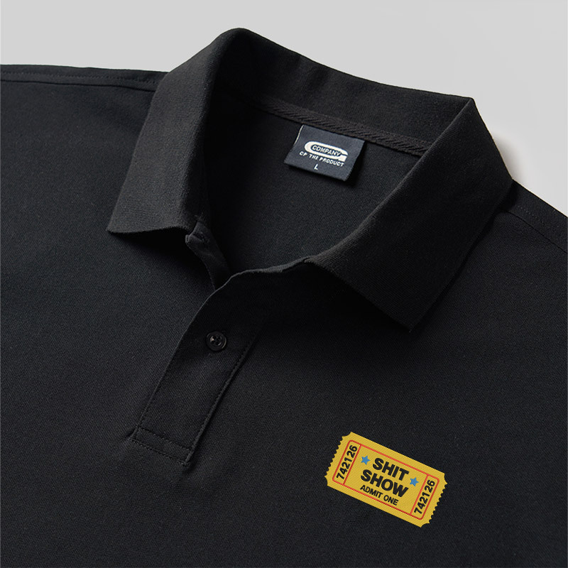 Shit Show Geek Embroidered Polo Shirts