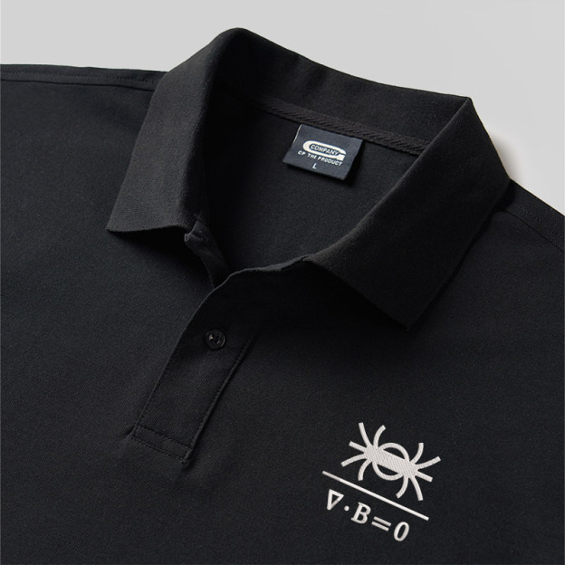Magnetic Spider Geek Embroidered Polo Shirts