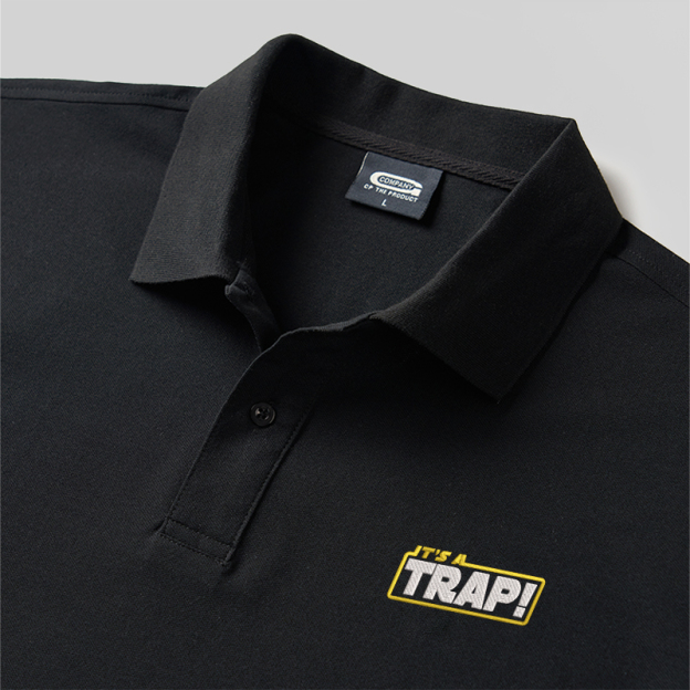 It's a Trap Geek Embroidered Polo Shirts