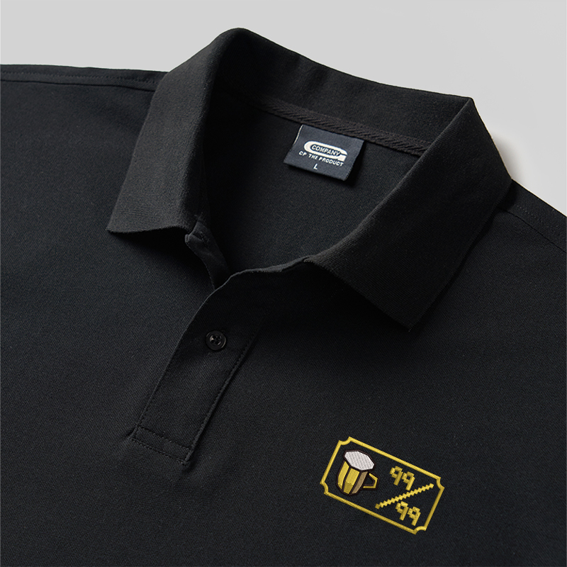 Personalized Pixel Skill 2 Geek Embroidered Polo Shirts