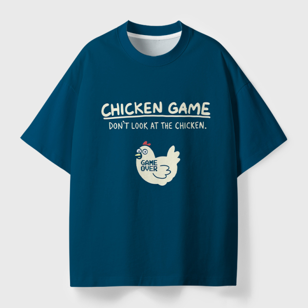 Chicken Game Geek Eco Oversized Graphic Tees
