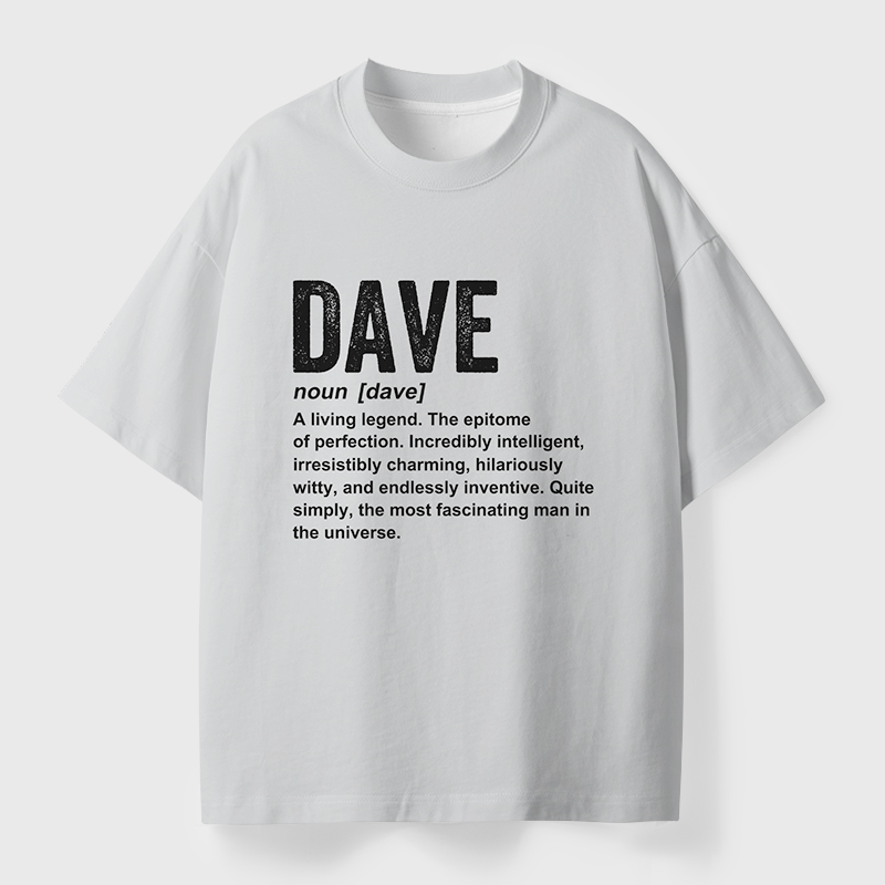 Dave Definition Funny Dave Geek Eco Oversized Graphic Tees