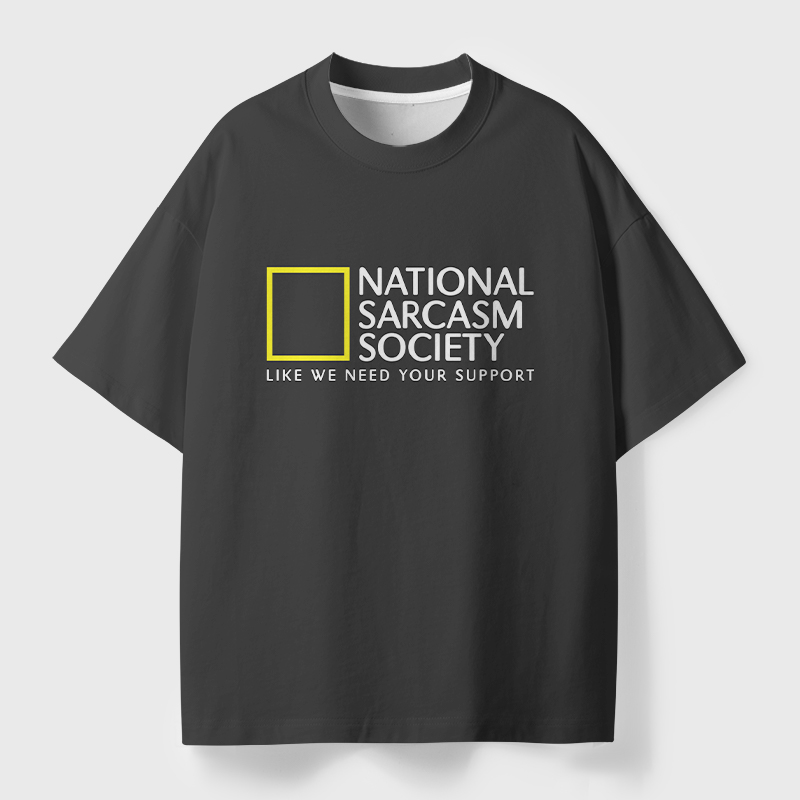 National Sarcasm Society Geek Eco Oversized Graphic Tees