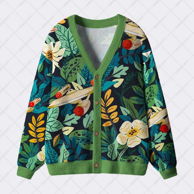 Geeksoutfit NCC-1701 Hawaii Geek Ugly Cardigan Sweaters for Sale