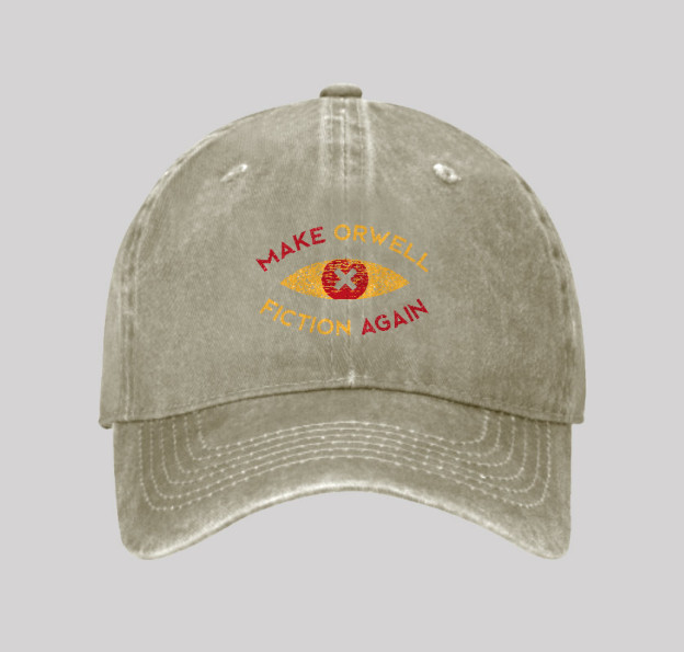 Make Orwell fiction again Geek Washed Vintage Baseball Cap
