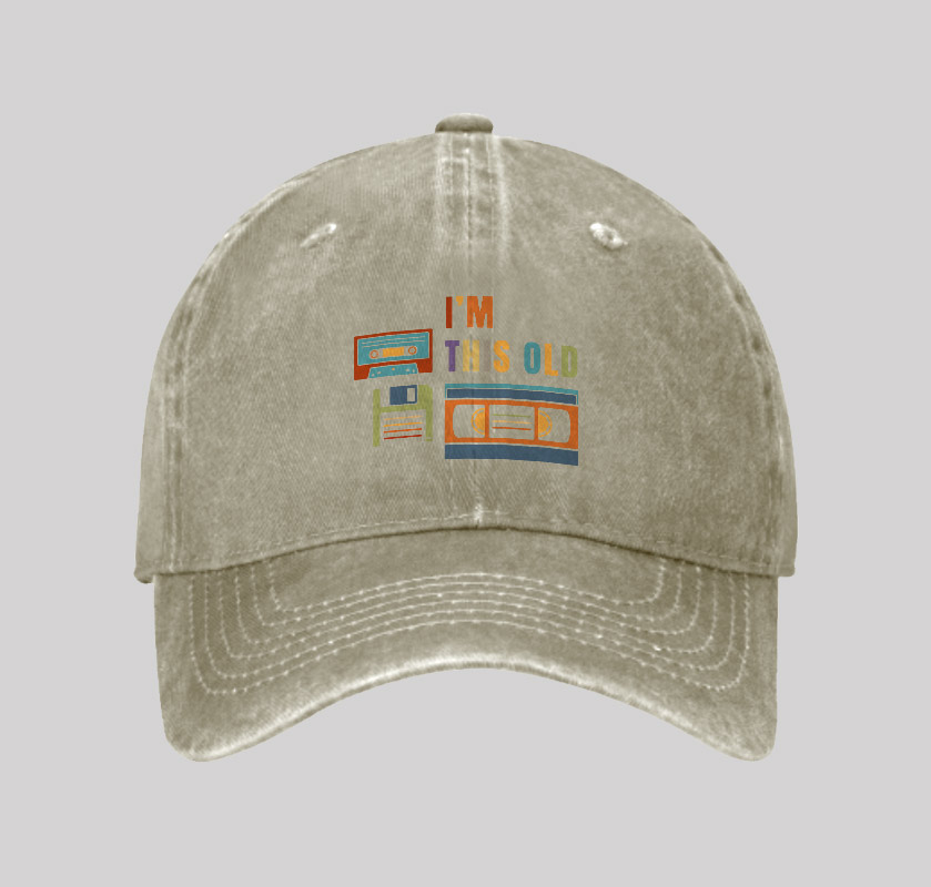 Im This Old Geek Washed Vintage Baseball Cap