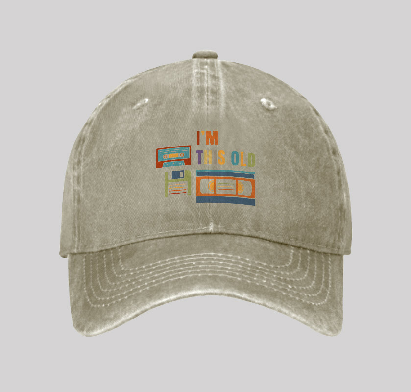 Im This Old Geek Washed Vintage Baseball Cap