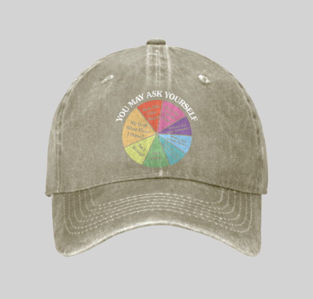 You May Ask Yourself Geek Washed Vintage Baseball Cap