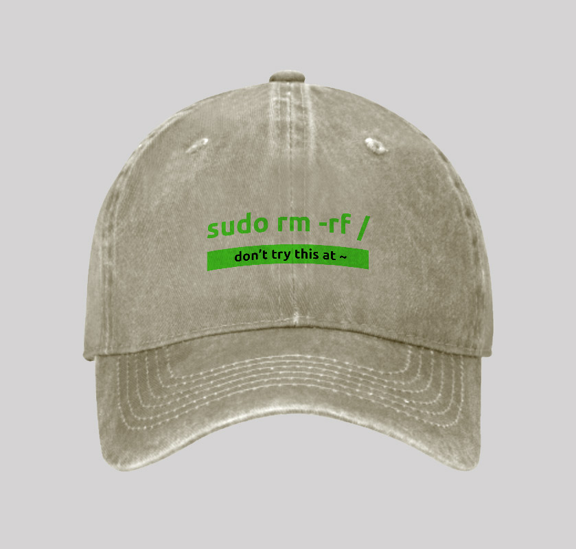 Sudo Linux Programming Command Geek Washed Vintage Baseball Cap
