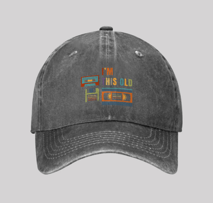Im This Old Geek Washed Vintage Baseball Cap