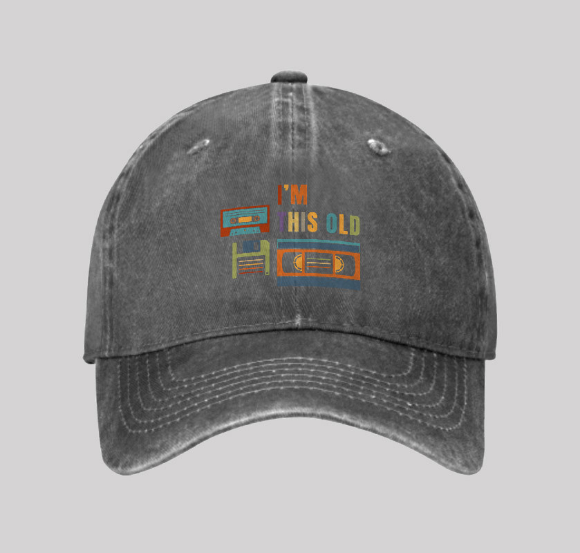 Im This Old Geek Washed Vintage Baseball Cap