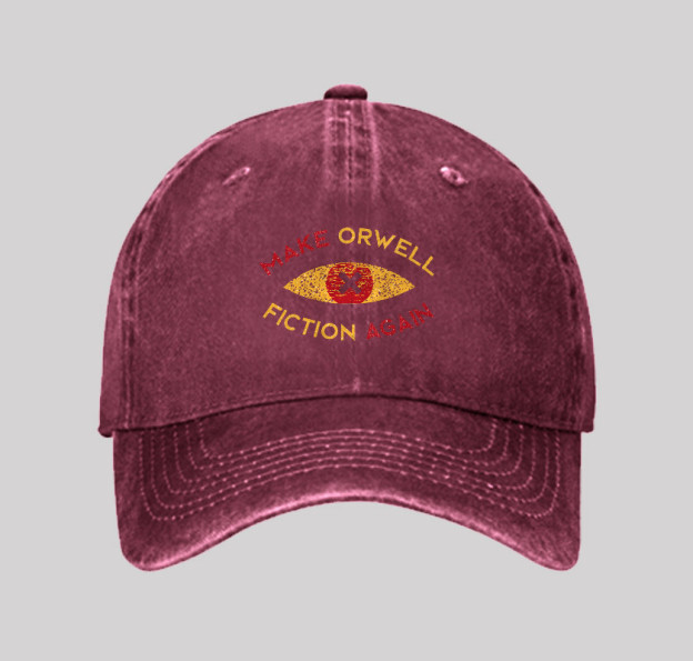 Make Orwell fiction again Geek Washed Vintage Baseball Cap