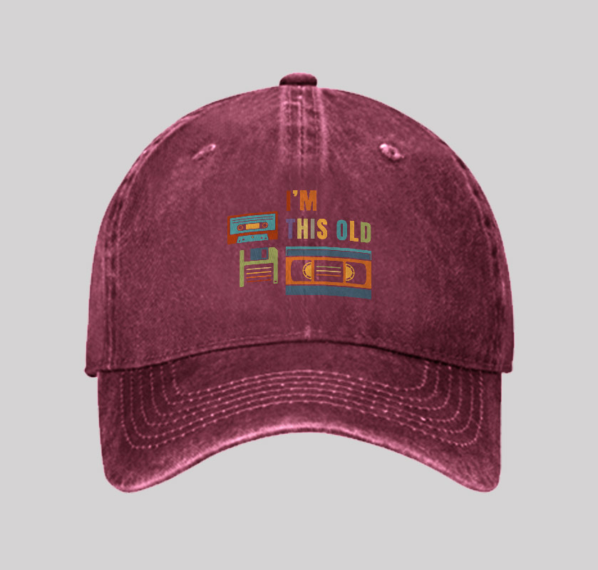 Im This Old Geek Washed Vintage Baseball Cap