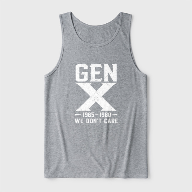 Gen X 1965-1980 We Don't Care Ultra Soft Heather Tank