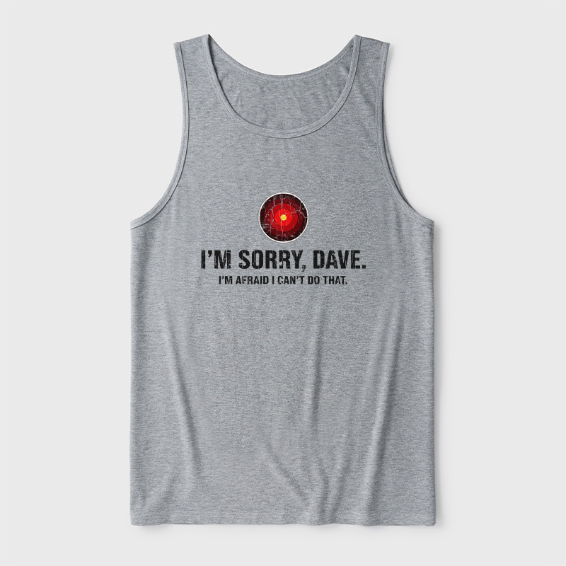 HAL Sorry Dave Quote Ultra Soft Heather Tank