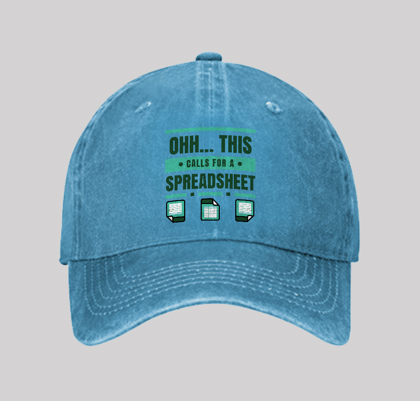 This Calls For A Spreadsheet Office Software Geek Washed Vintage Baseball Cap