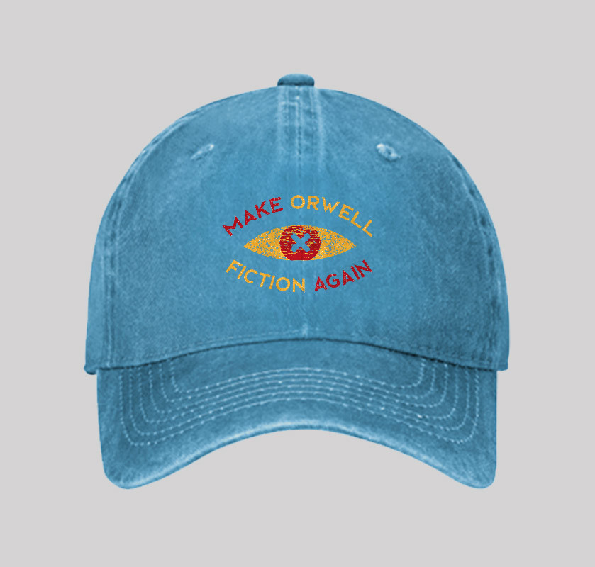 Make Orwell fiction again Geek Washed Vintage Baseball Cap