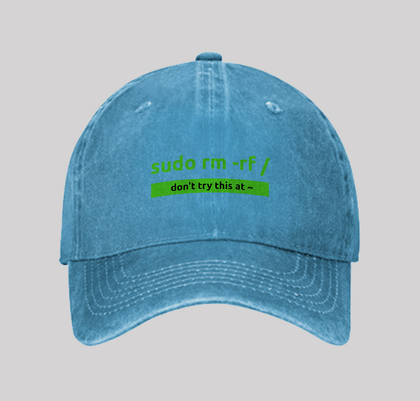 Sudo Linux Programming Command Geek Washed Vintage Baseball Cap