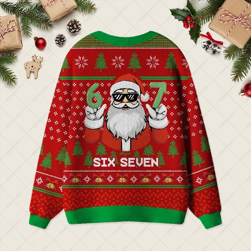 Santa 67 Geek Ugly Cardigan Sweaters 
