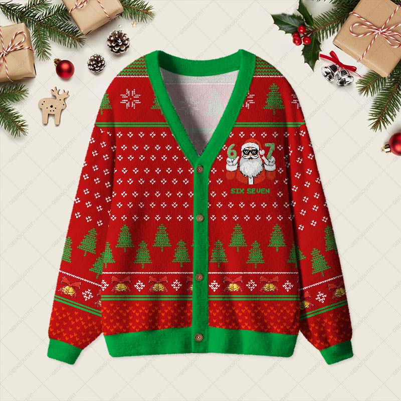 Santa 67 Geek Ugly Cardigan Sweaters 