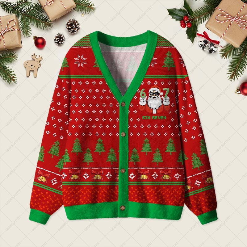 Geeksoutfit Santa 67 Geek Ugly Cardigan Sweaters for Sale