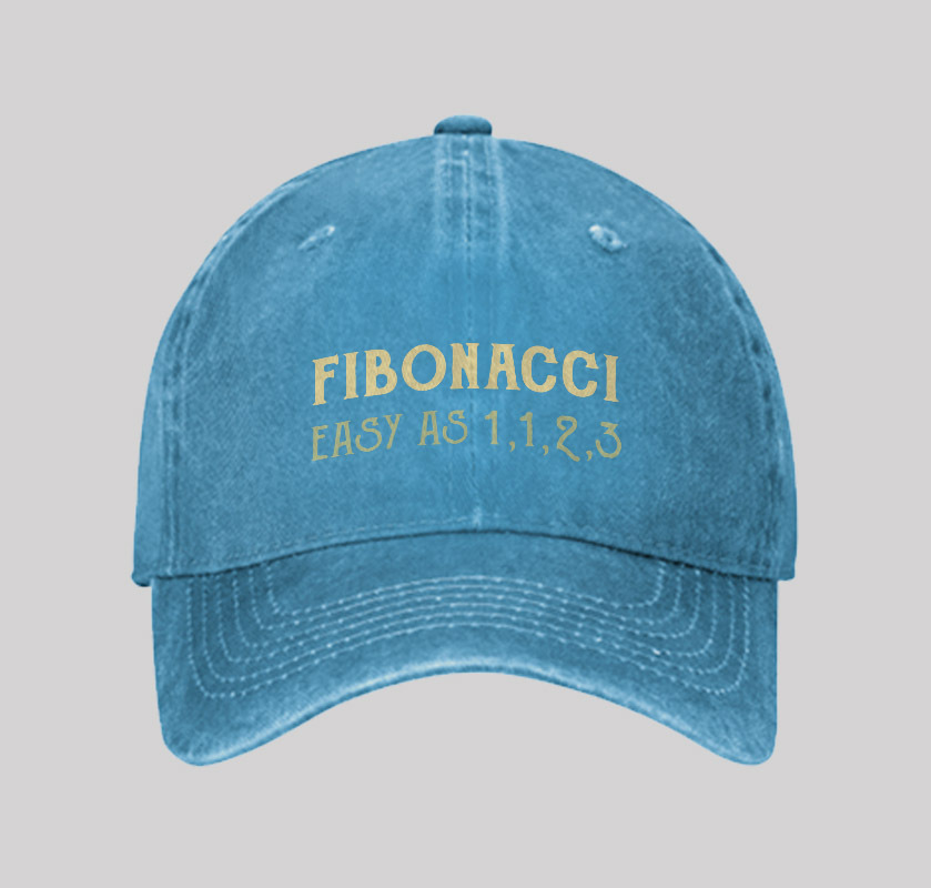 Easy As 1123 Geek Washed Vintage Baseball Cap