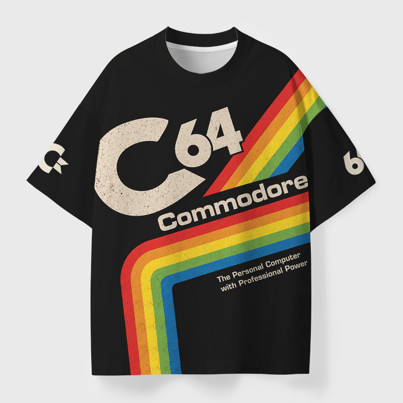C64 Geek Eco Oversized Graphic Tees
