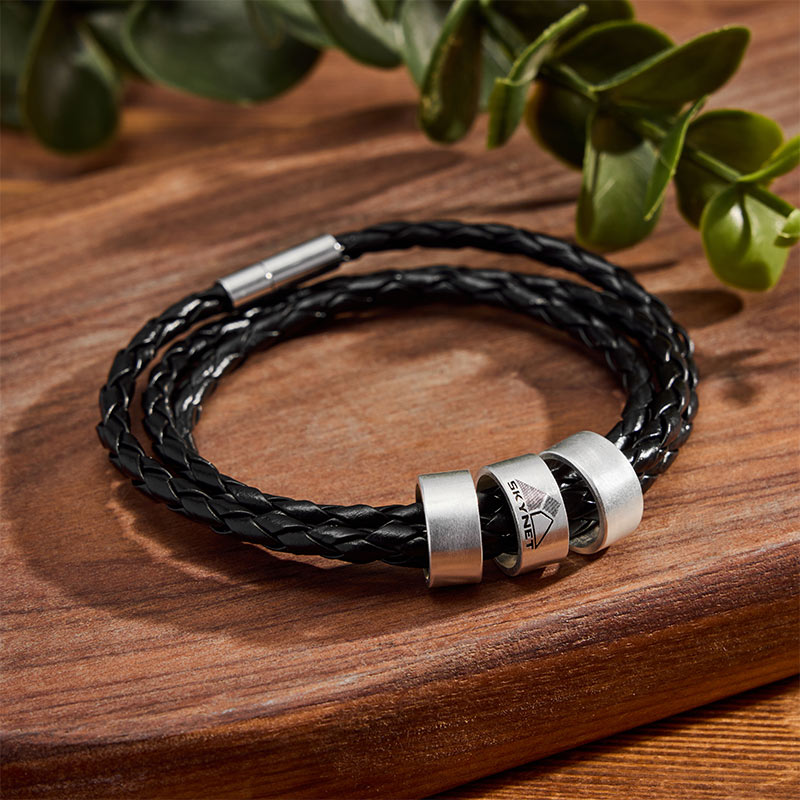Skynet Geek Silver Bead Bracelet