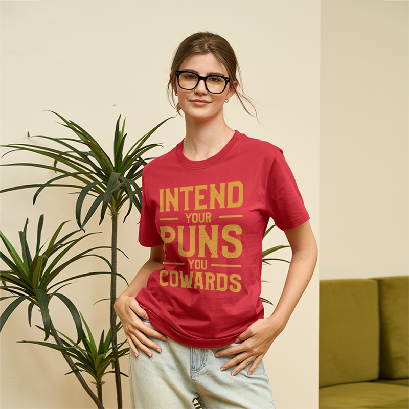 Intend your puns orange Geek T-Shirt