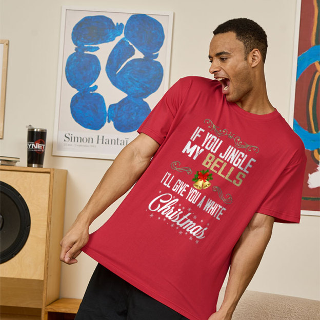 If You Jingle My Bells I'll Give You A White Christmas Geek T-Shirt